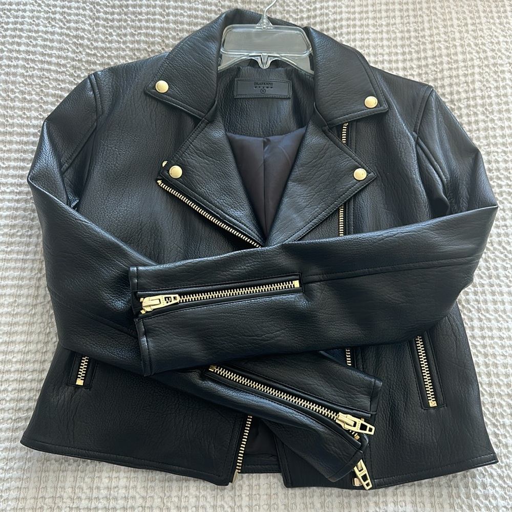 BlankNYC cropped leather jacket size small